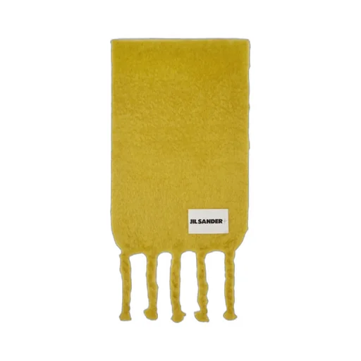 Logo Patch Fringed Scarf