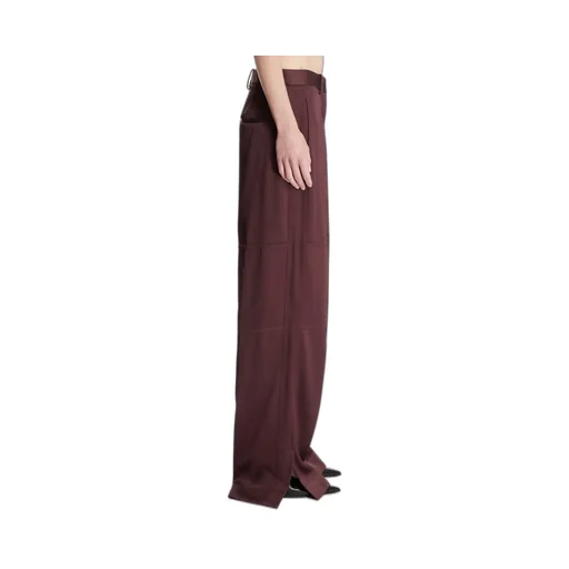 Side Slits Twill Trousers
