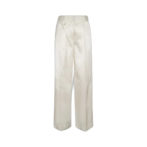 Pleated Satin Trousers