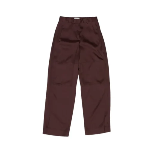 Side Slits Twill Trousers