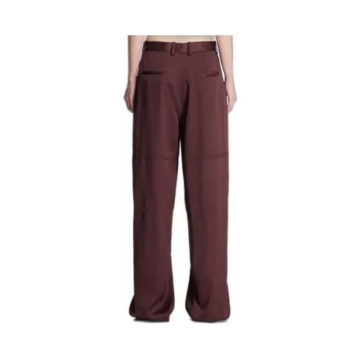 Side Slits Twill Trousers