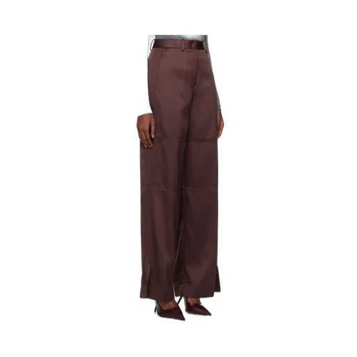 Side Slits Twill Trousers