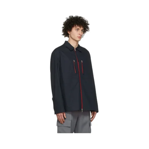 Zip-Up Cotton Shirt Jacket