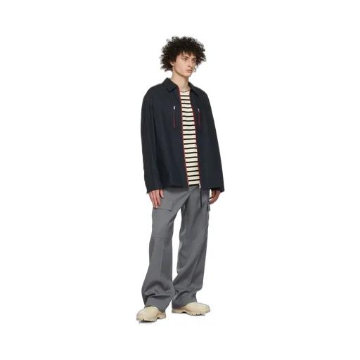 Zip-Up Cotton Shirt Jacket