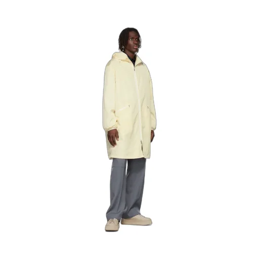 Hood Elastic Drawcord Parka Coat