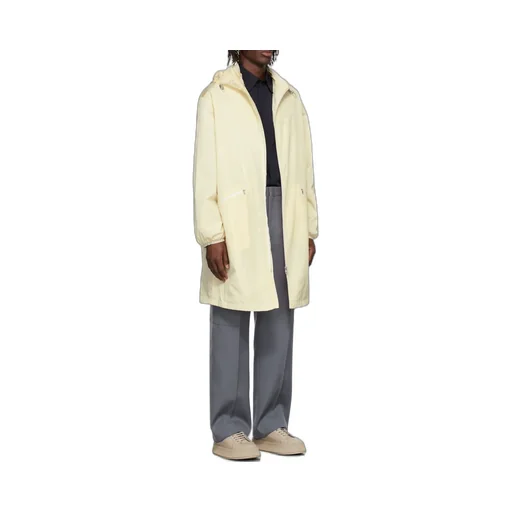 Hood Elastic Drawcord Parka Coat