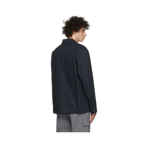 Zip-Up Cotton Shirt Jacket