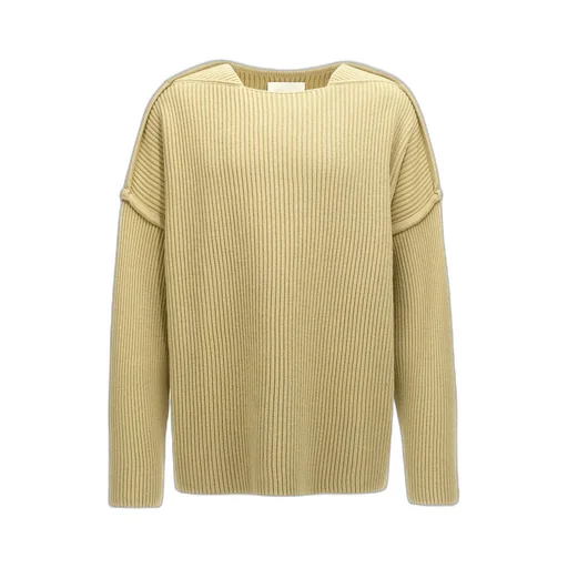 Geometric Neckline Knitted Jumper
