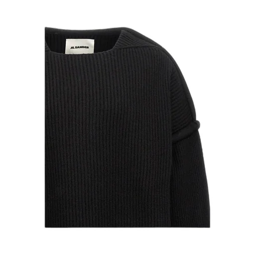 Geometric Neckline Knitted Jumper