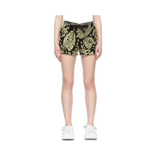 Pattern Printed Cotton Shorts