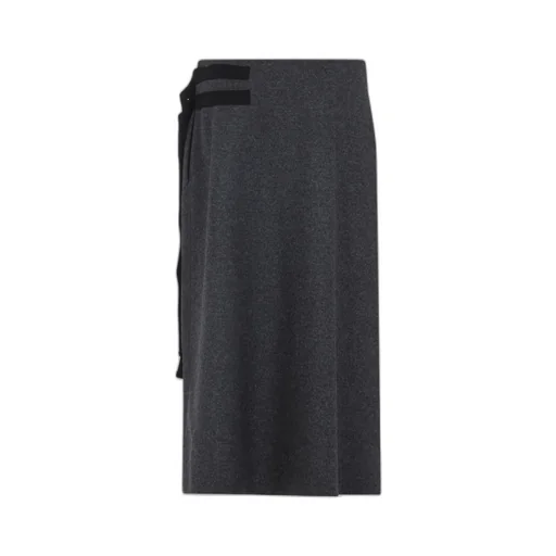 Wrap-Designed A-Line Midi Skirt