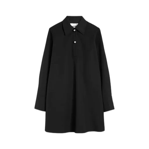 Wool Gabardine Polo Dress
