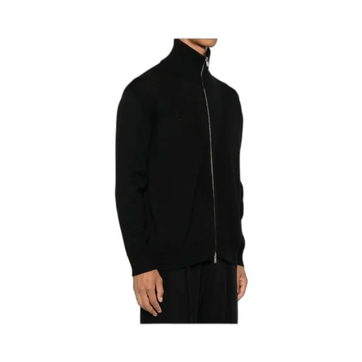 Zip-Up Wool Cardigan