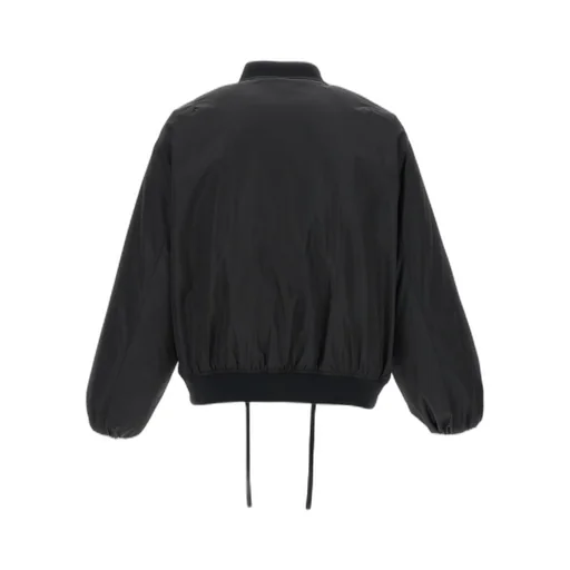 Zip-Up Drawstring-Hem Bomber Jacket