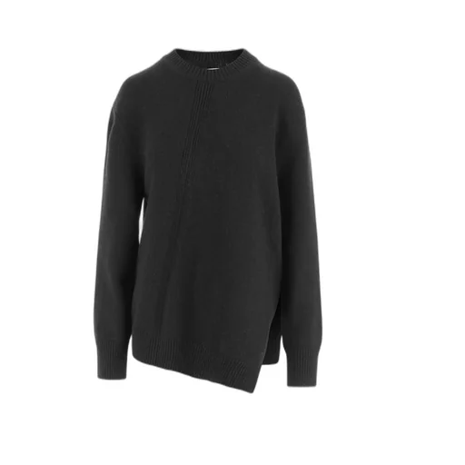 Crew Neck Asymmetrical Hem Jumper