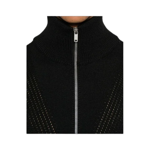 Zip-Up Wool Cardigan