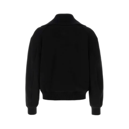 Zip-Up Wool Bomber Jacket