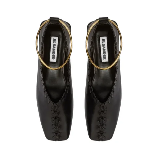 Ring-Detailed Stitching Ballet Flats