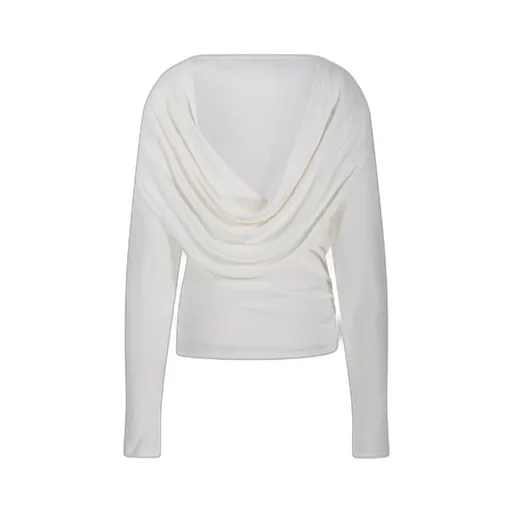 Long-Sleeved Backless Top
