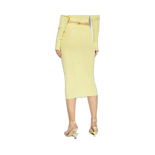 La Jupe Pralù Scallop Hem Midi Skirt