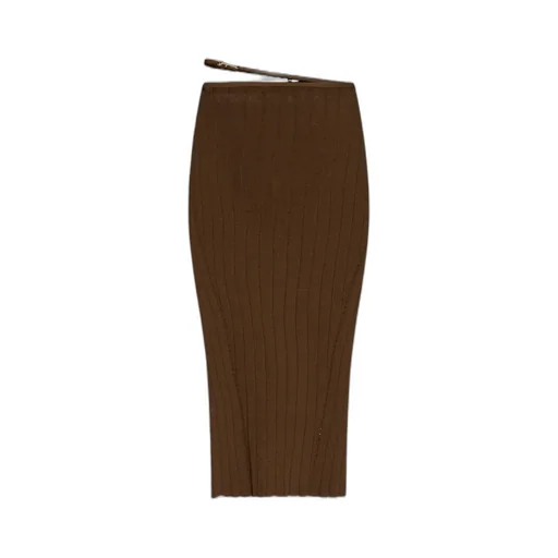 La Jupe Pralù Scallop Hem Midi Skirt