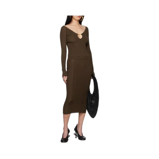 La Jupe Pralù Scallop Hem Midi Skirt