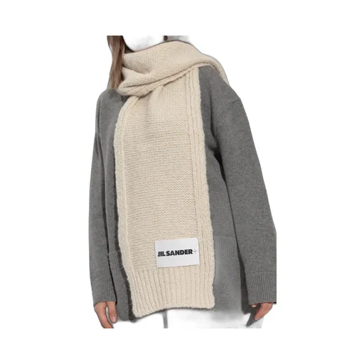 Logo-Patch Knitted Scarf