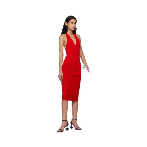 Halter V-Neck Dress