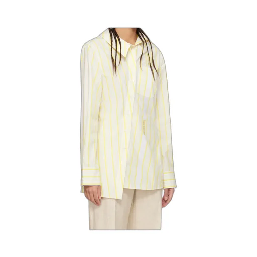 La Chemise Pablo Asymmetric Striped Shirt