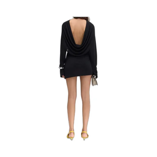 Gathered Long-Sleeve Dress