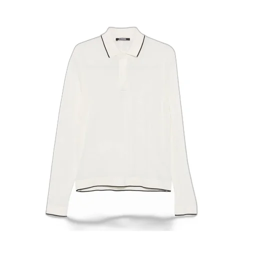 Lapel Long-Sleeved Polo Shirt