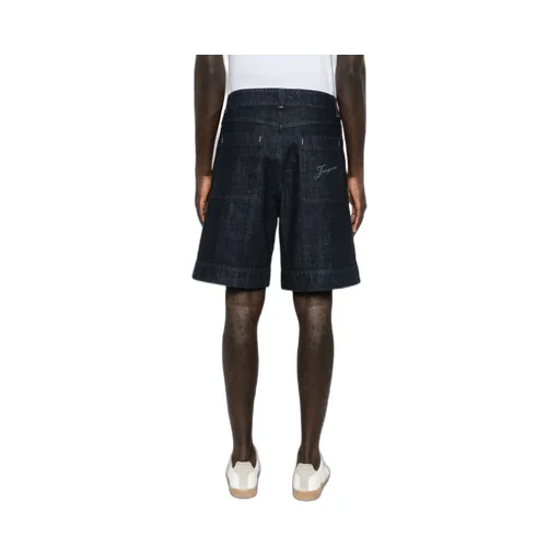 Belt-Loop Denim Shorts
