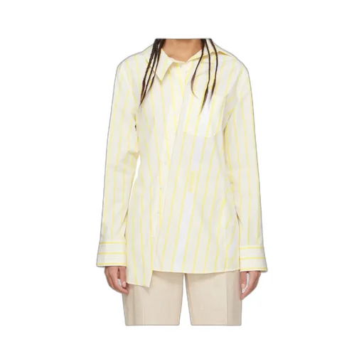 La Chemise Pablo Asymmetric Striped Shirt