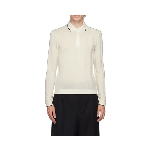 Lapel Long-Sleeved Polo Shirt