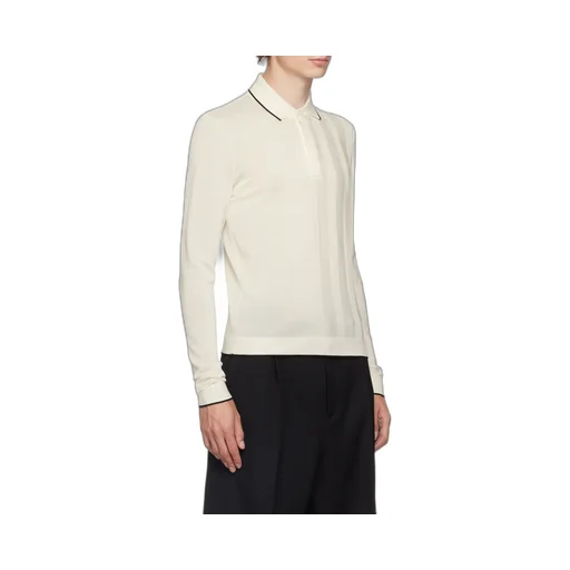 Lapel Long-Sleeved Polo Shirt