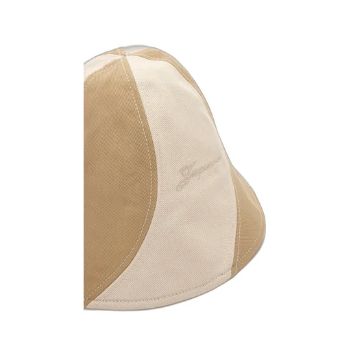 Logo Embroidered Striped Bucket Hat
