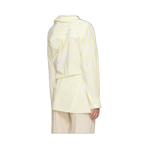 La Chemise Pablo Asymmetric Striped Shirt