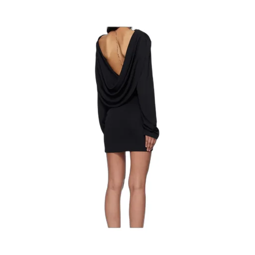 Gathered Long-Sleeve Dress