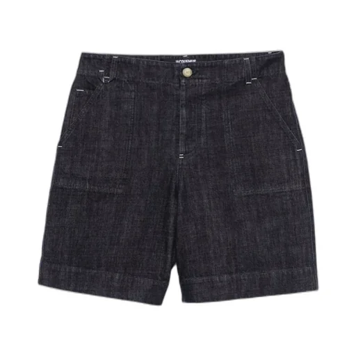 Belt-Loop Denim Shorts