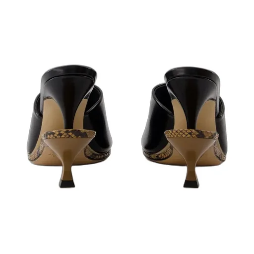 Double-Layer Round-Head High-Heeled Sandals