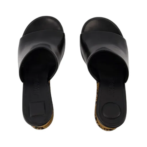 Double-Layer Round-Head High-Heeled Sandals