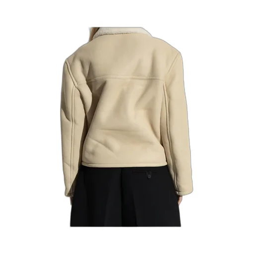 Double-Breasted Shearling Coat