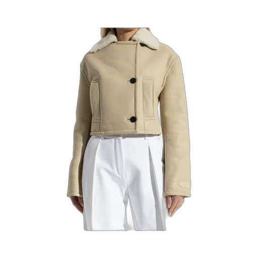Double Breasted Shearling Coat