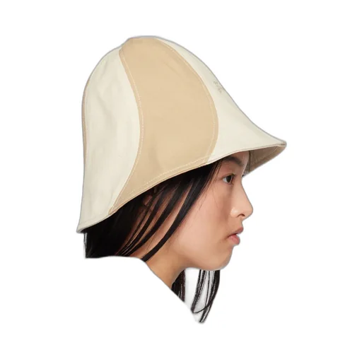 Logo Embroidered Striped Bucket Hat