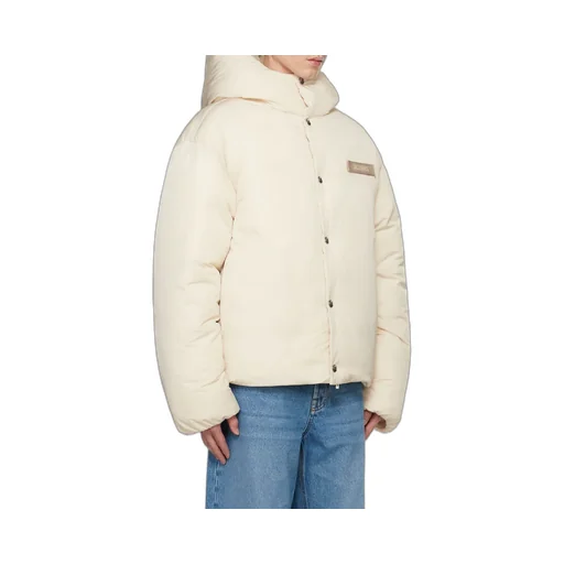 Logo Patch Padded Coat