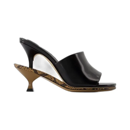 Double-Layer Round-Head High-Heeled Sandals