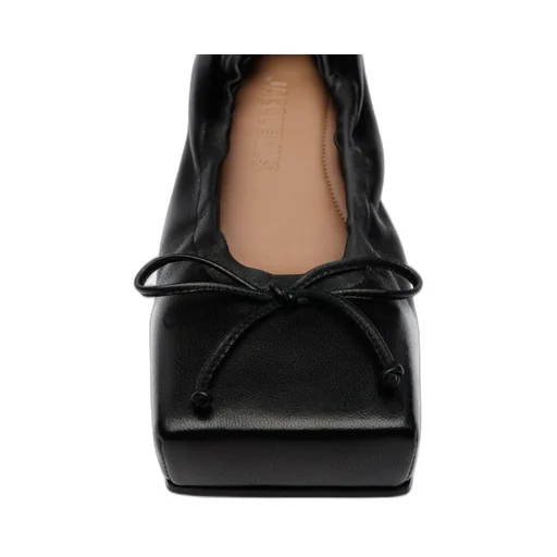 Bow Detailed Square-Toe Flats