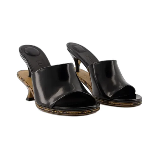 Double-Layer Round-Head High-Heeled Sandals