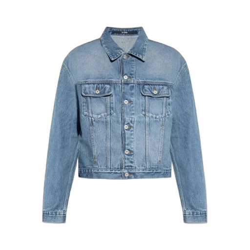 Collared Button-Up Denim Jacket