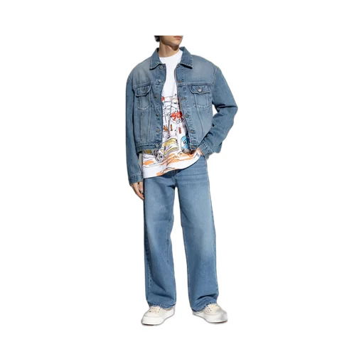 Collared Button-Up Denim Jacket